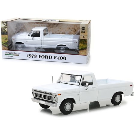 GREENLIGHT 1973 Ford F-100 Pickup Truck 1 by 18 Diecast Model Car; White 13536